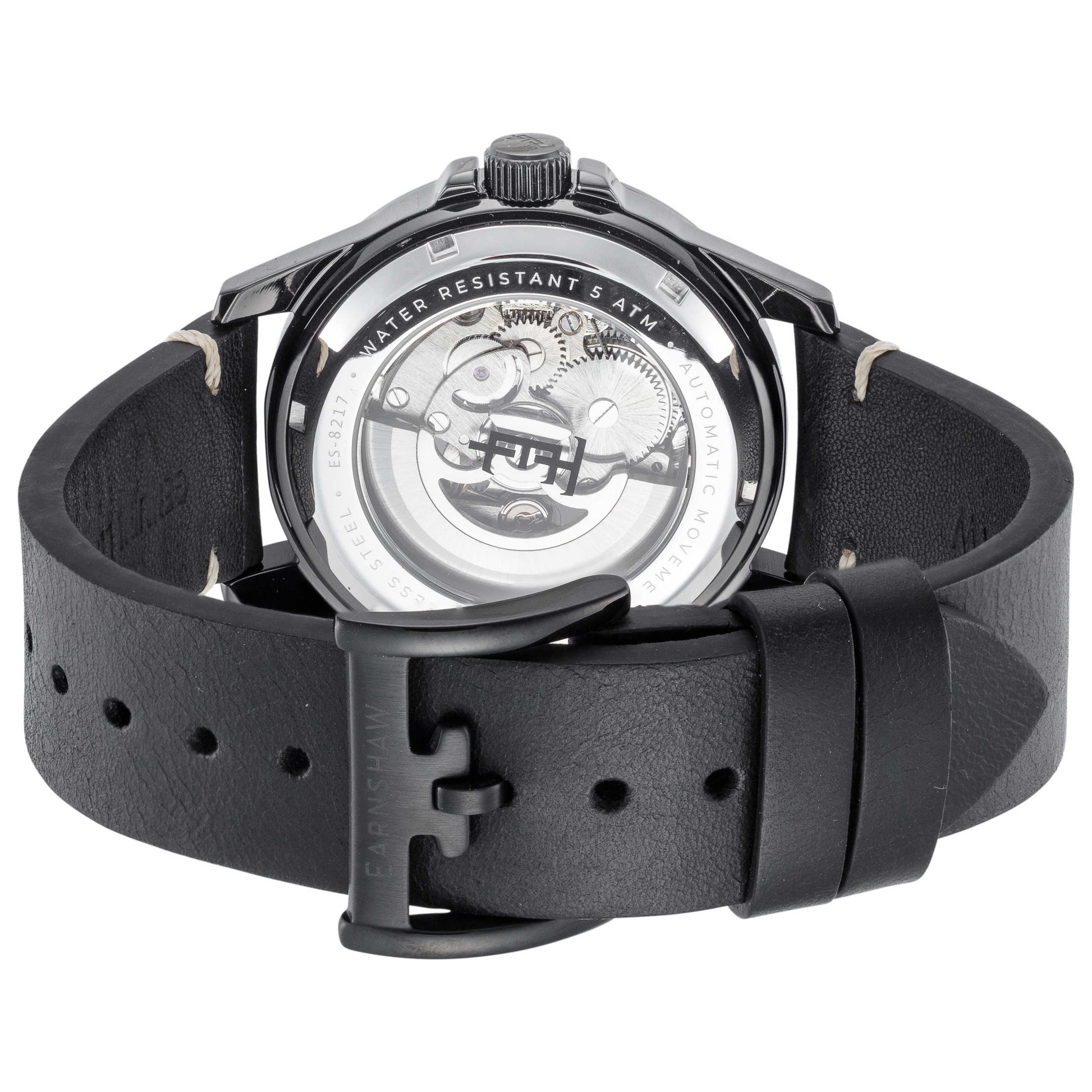 Back view of Thomas Earnshaw Murray Skeleton Men's Automatic Watch ES-8217-05