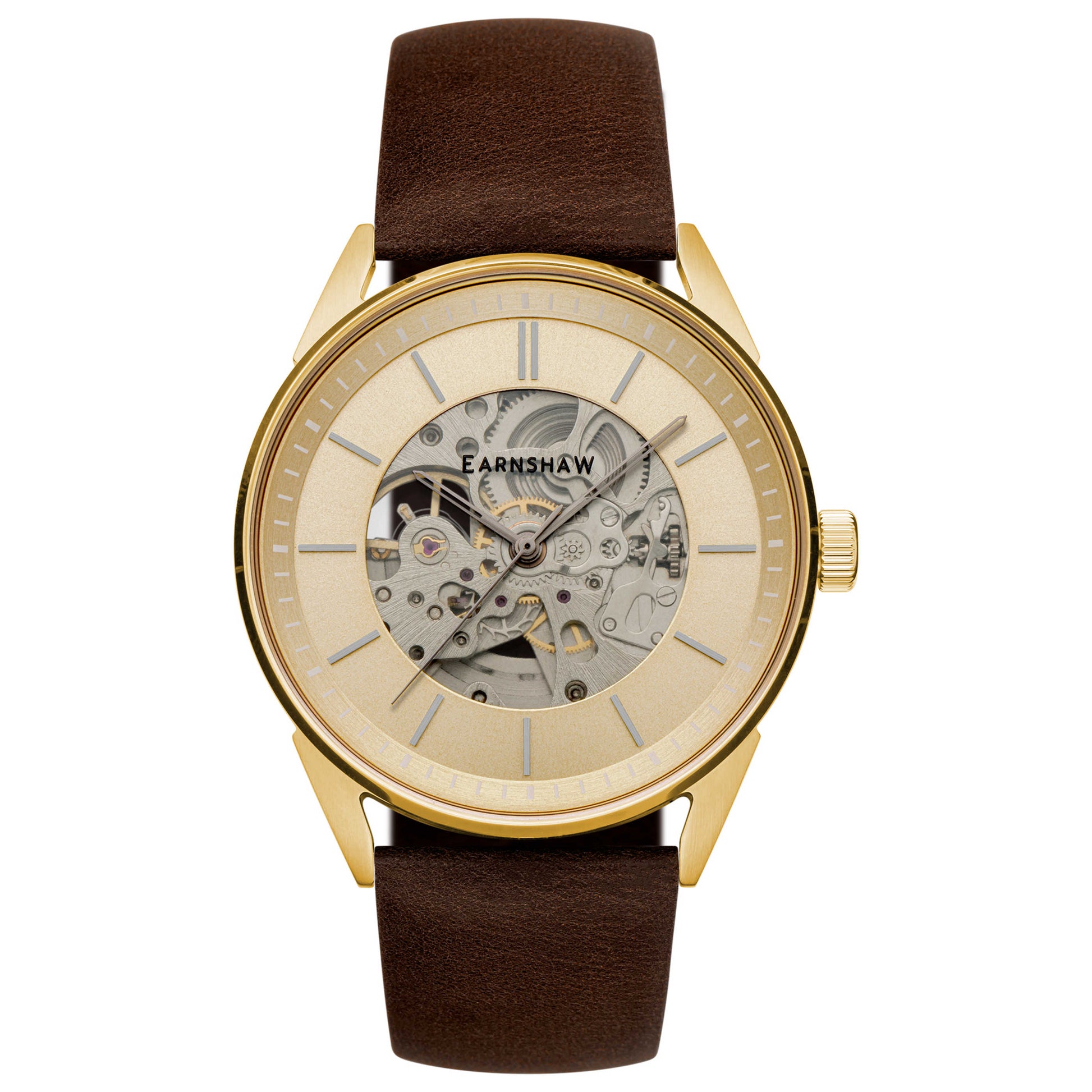 Front view of Thomas Earnshaw Bayshore Skeleton Men's Automatic Watch ES-8218-03