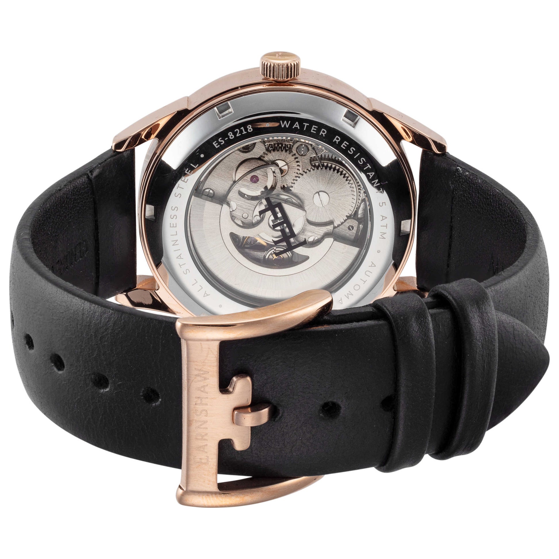 Back view of Thomas Earnshaw Bayshore Skeleton Men's Automatic Watch ES-8218-04