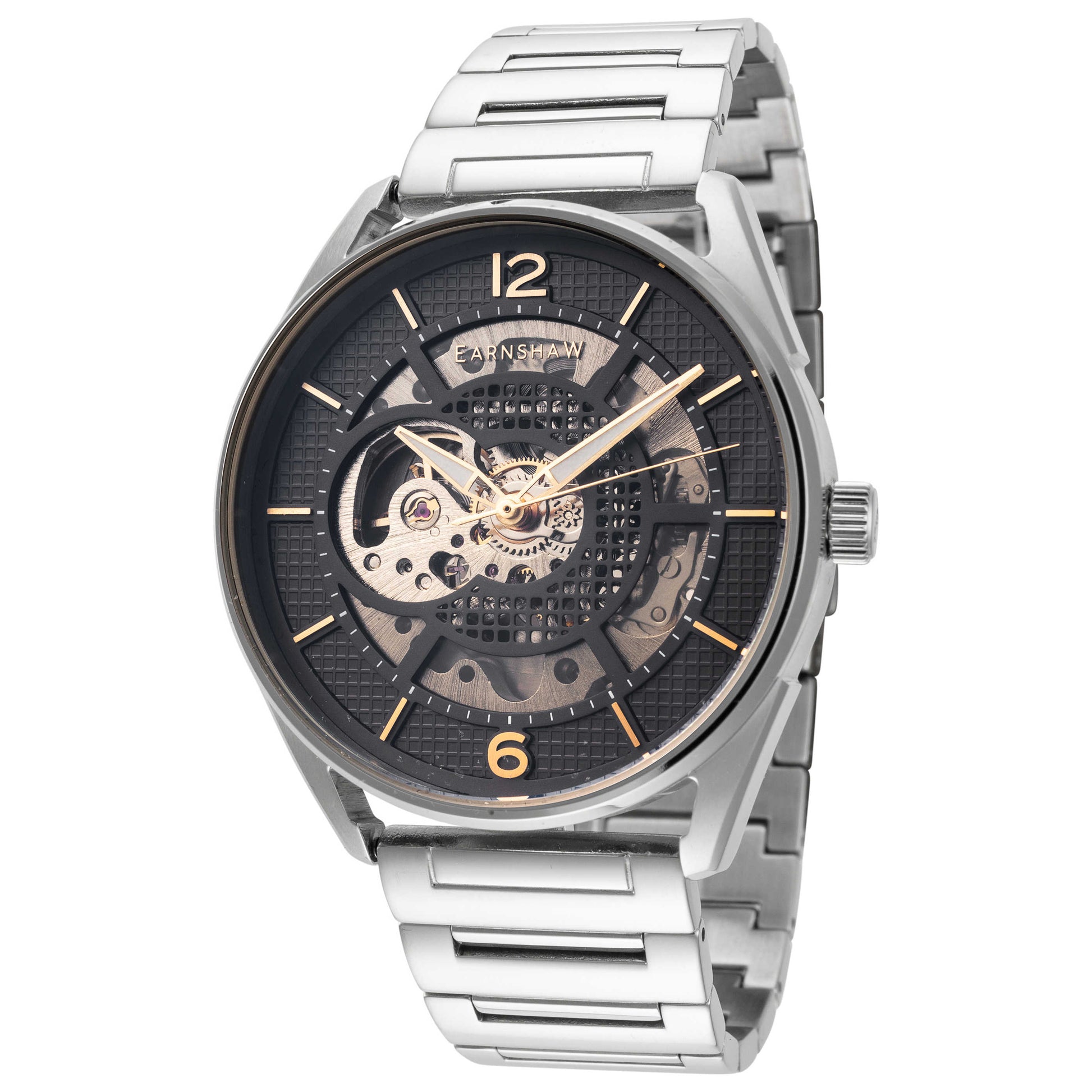 Front view of Thomas Earnshaw Sandy Point Skeleton Men's Automatic Watch ES-8219-44