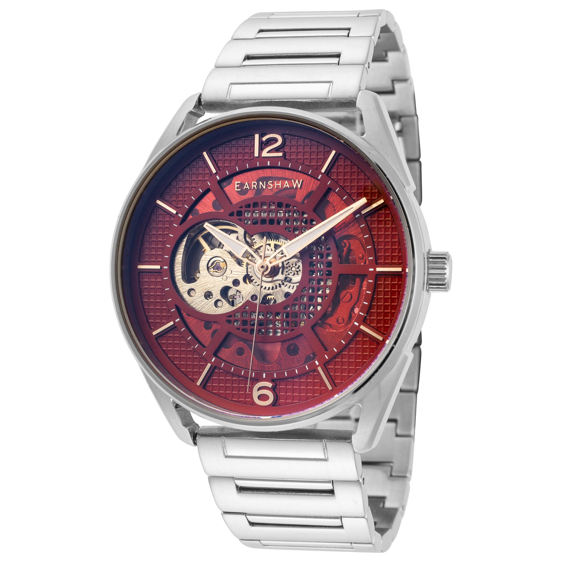 Front view of Thomas Earnshaw Sandy Point Skeleton Men's Automatic Watch ES-8219-55