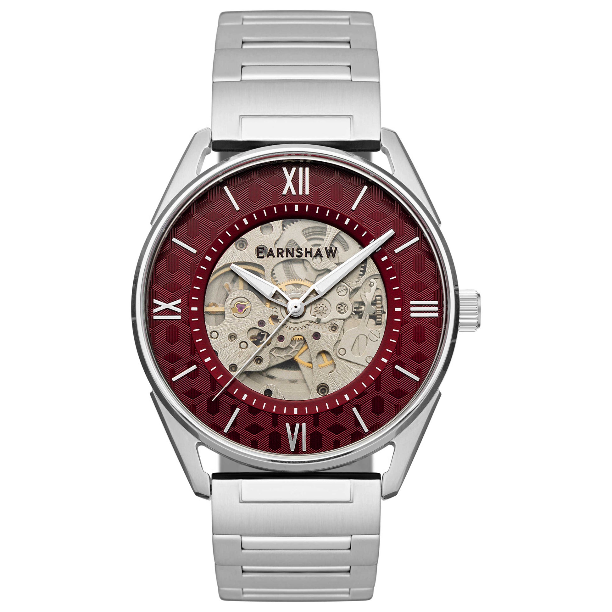 Front view of Thomas Earnshaw Spencer Skeleton Men's Automatic Watch ES-8223-33