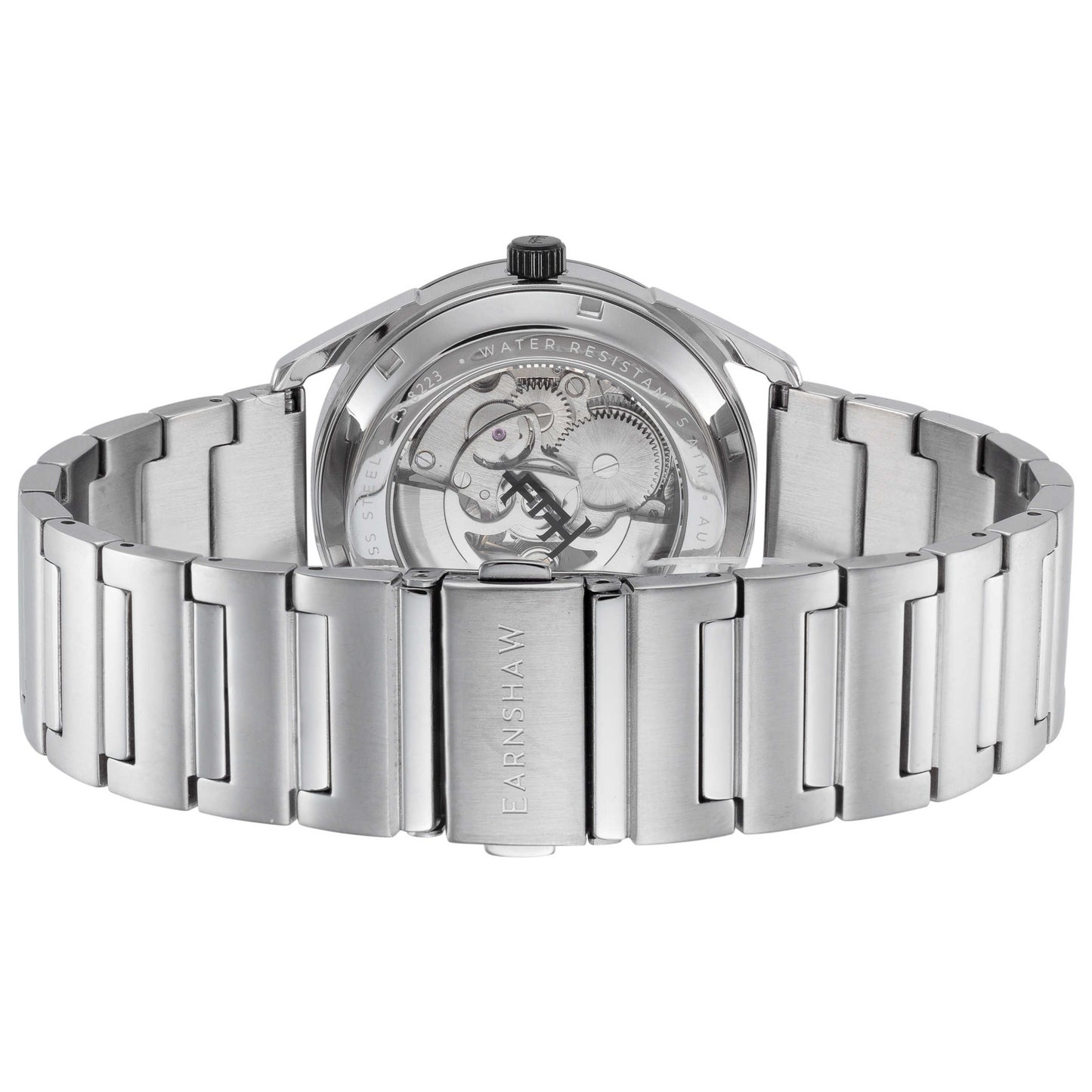 Back view of Thomas Earnshaw Spencer Skeleton Men's Automatic Watch ES-8223-44