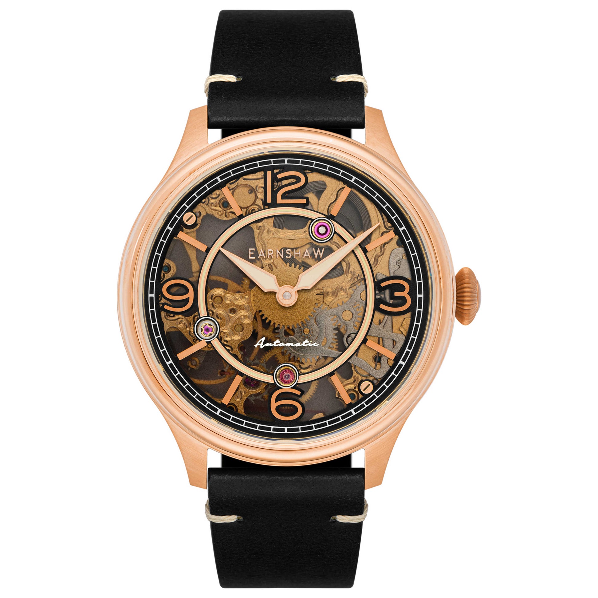 Front view of Thomas Earnshaw Baron Men's Manual-Wind Watch ES-8231-03