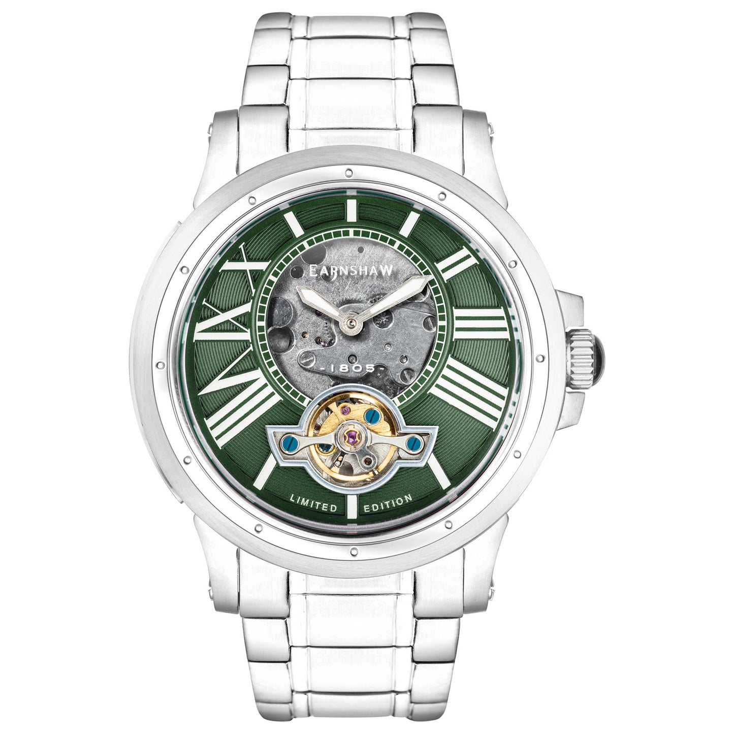 Front view of Thomas Earnshaw Bertha Men's Automatic Watch ES-8244-33