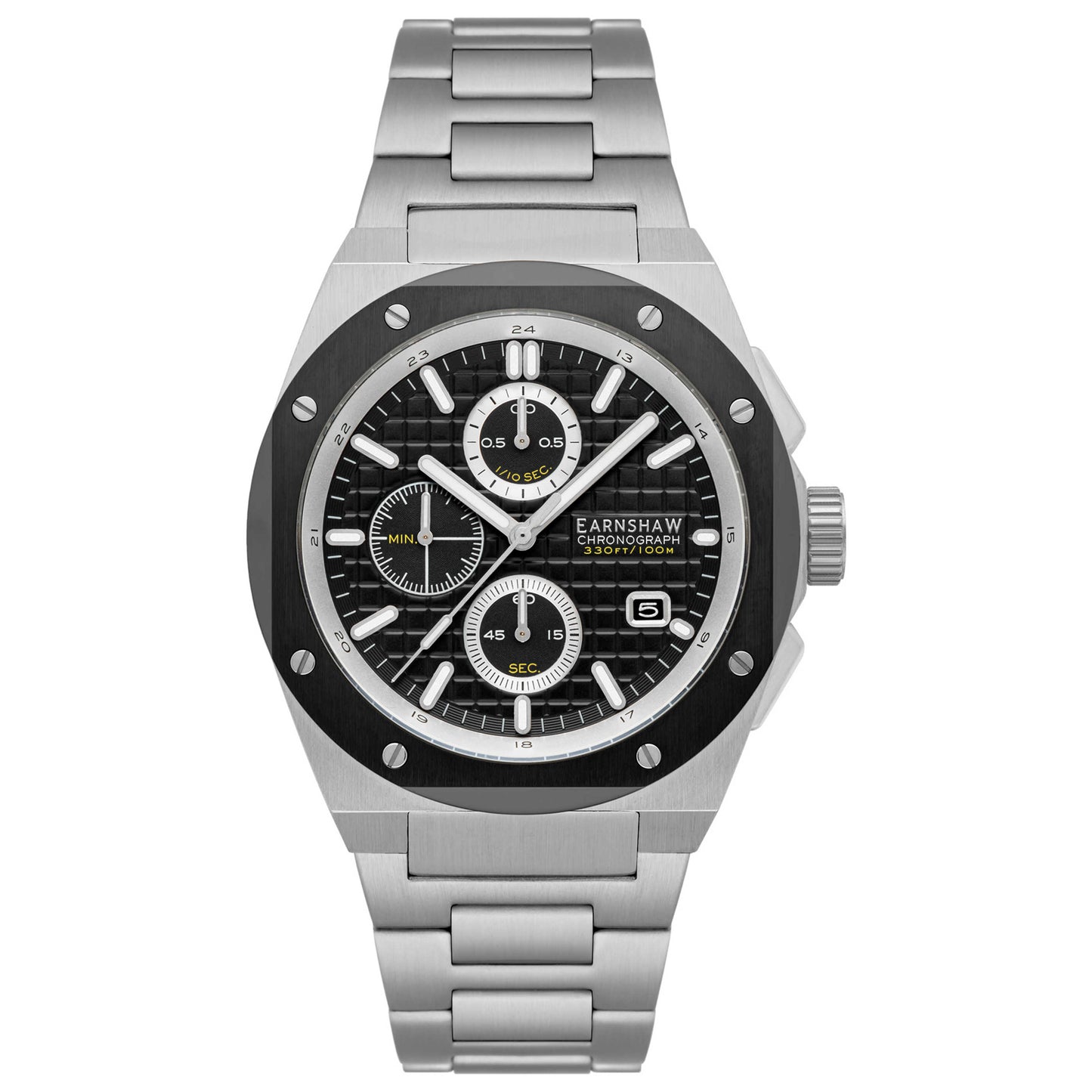 Front view of Thomas Earnshaw Bessemer Men's Quartz Watch ES-8254-55