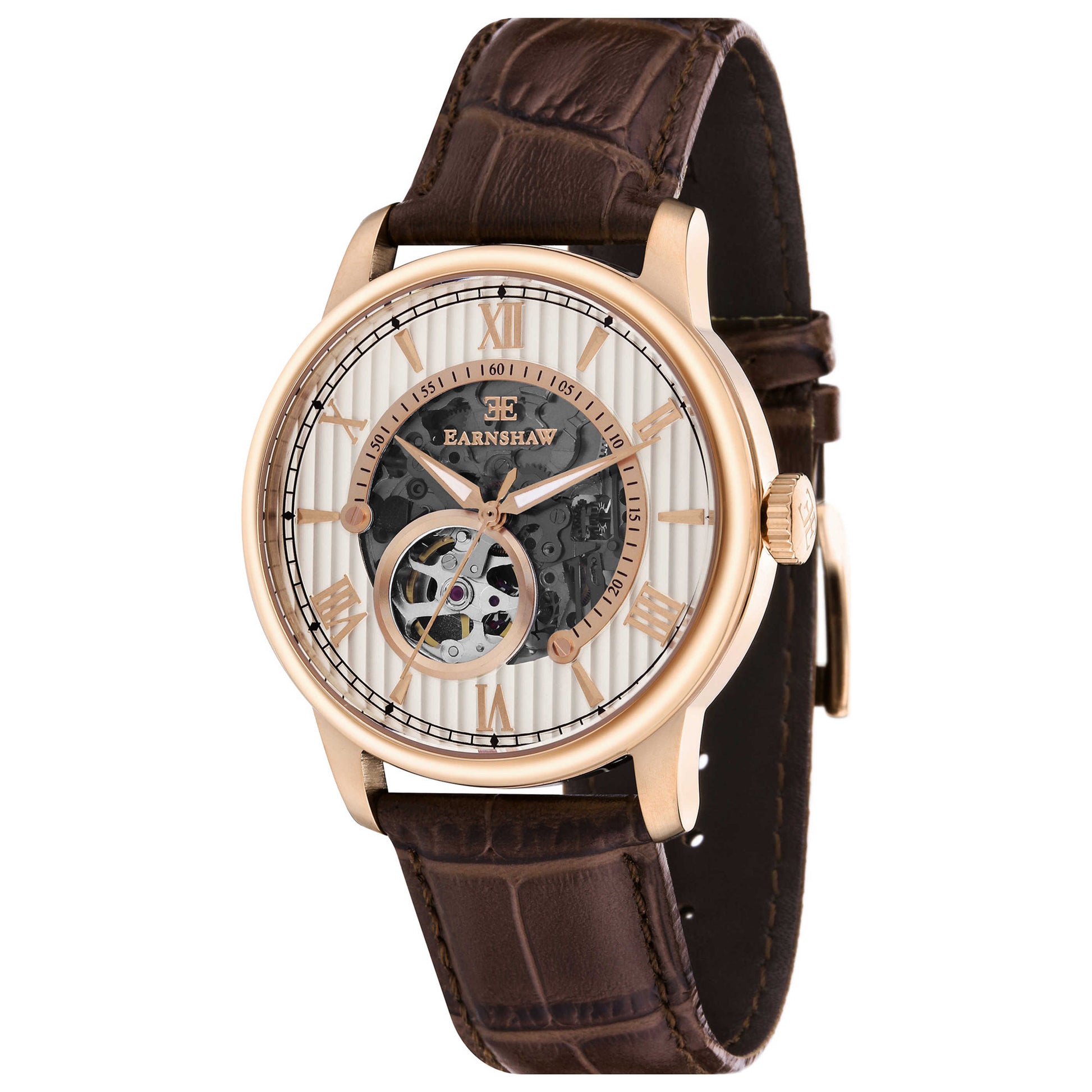 Front view of Thomas Earnshaw Precisto Men's Automatic Watch ES-8802-04