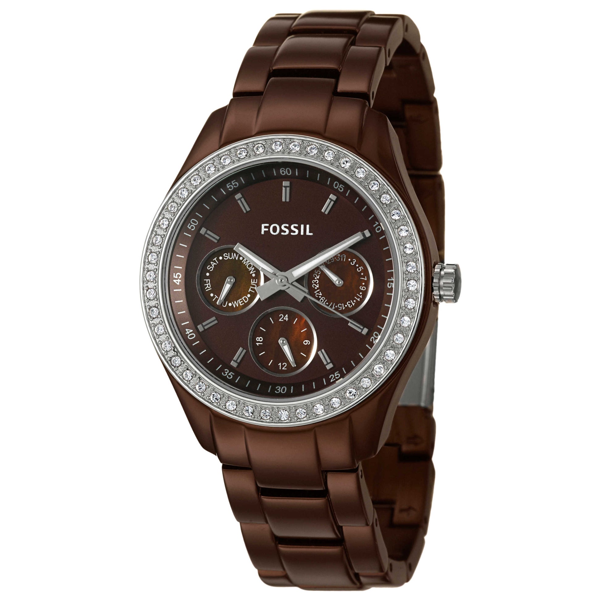 Front view of Fossil Stella Women's Japanese Quartz (Battery-Powered) Watch ES2949