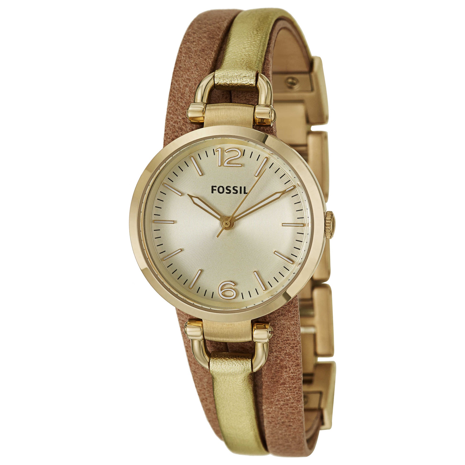 Front view of Fossil Georgia Women's Japanese Quartz (Battery-Powered) Watch ES3410