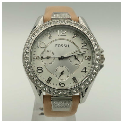 Front view of Fossil Riley Women's Japanese Quartz (Battery-Powered) Watch ES3889-PO