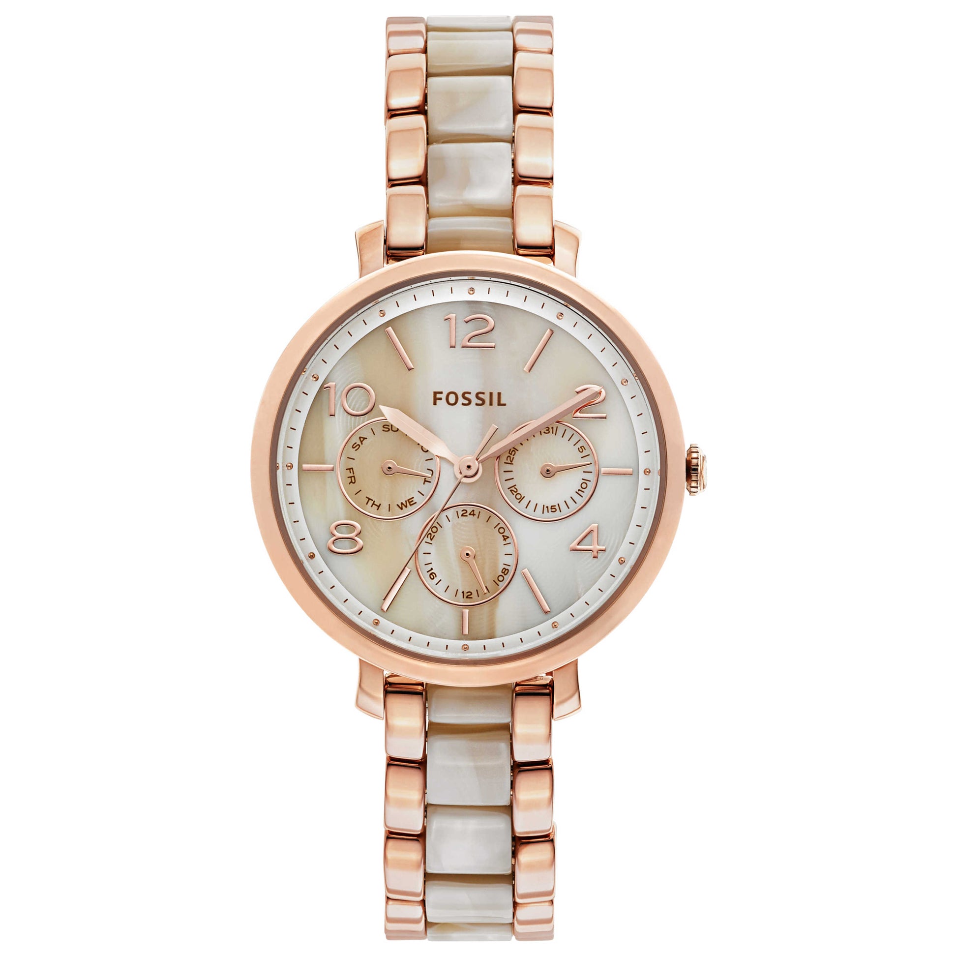 Front view of Fossil Jacqueline Women's Japanese Quartz (Battery-Powered) Watch ES3921
