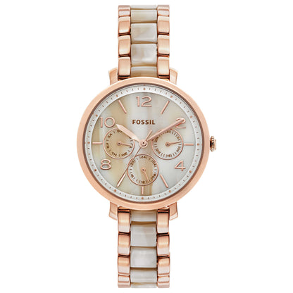 Front view of Fossil Jacqueline Women's Japanese Quartz (Battery-Powered) Watch ES3921