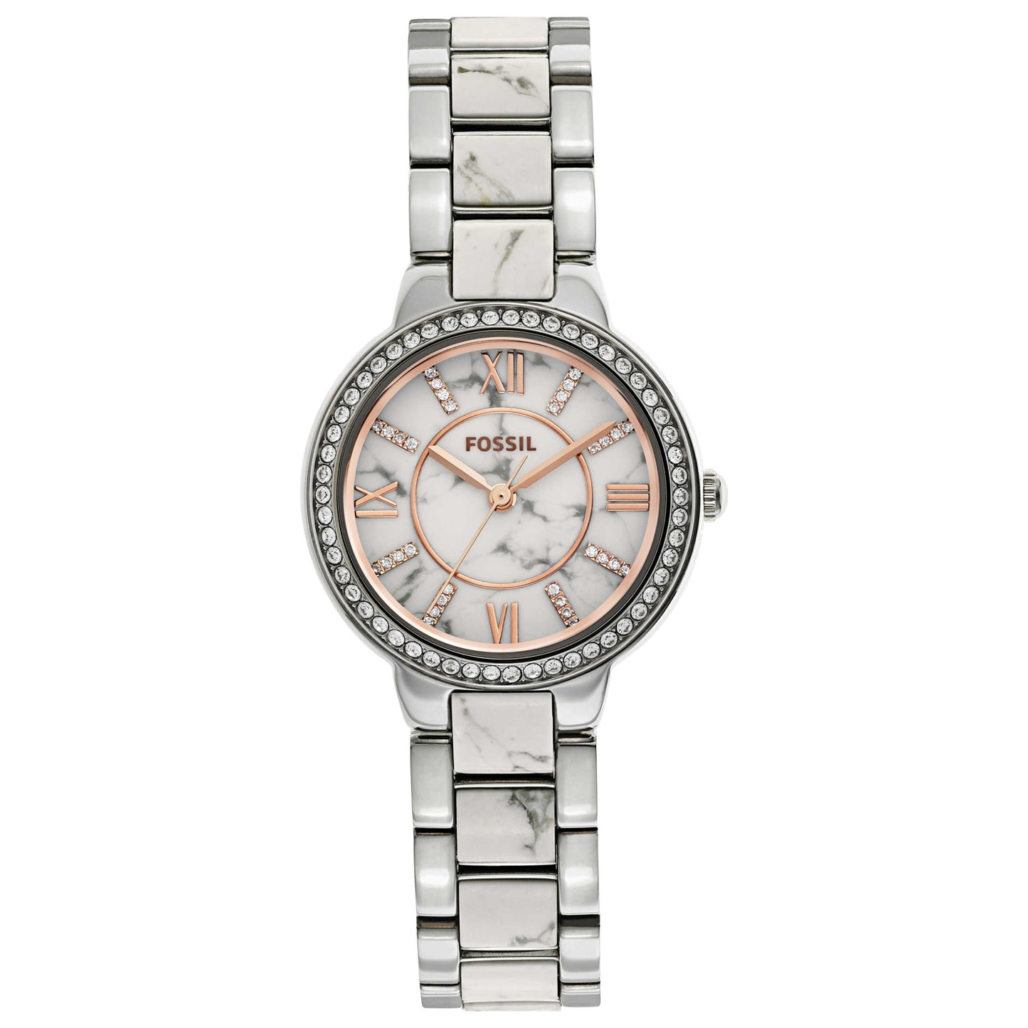 Front view of Fossil Virginia Women's Japanese Quartz (Battery-Powered) Watch ES3962