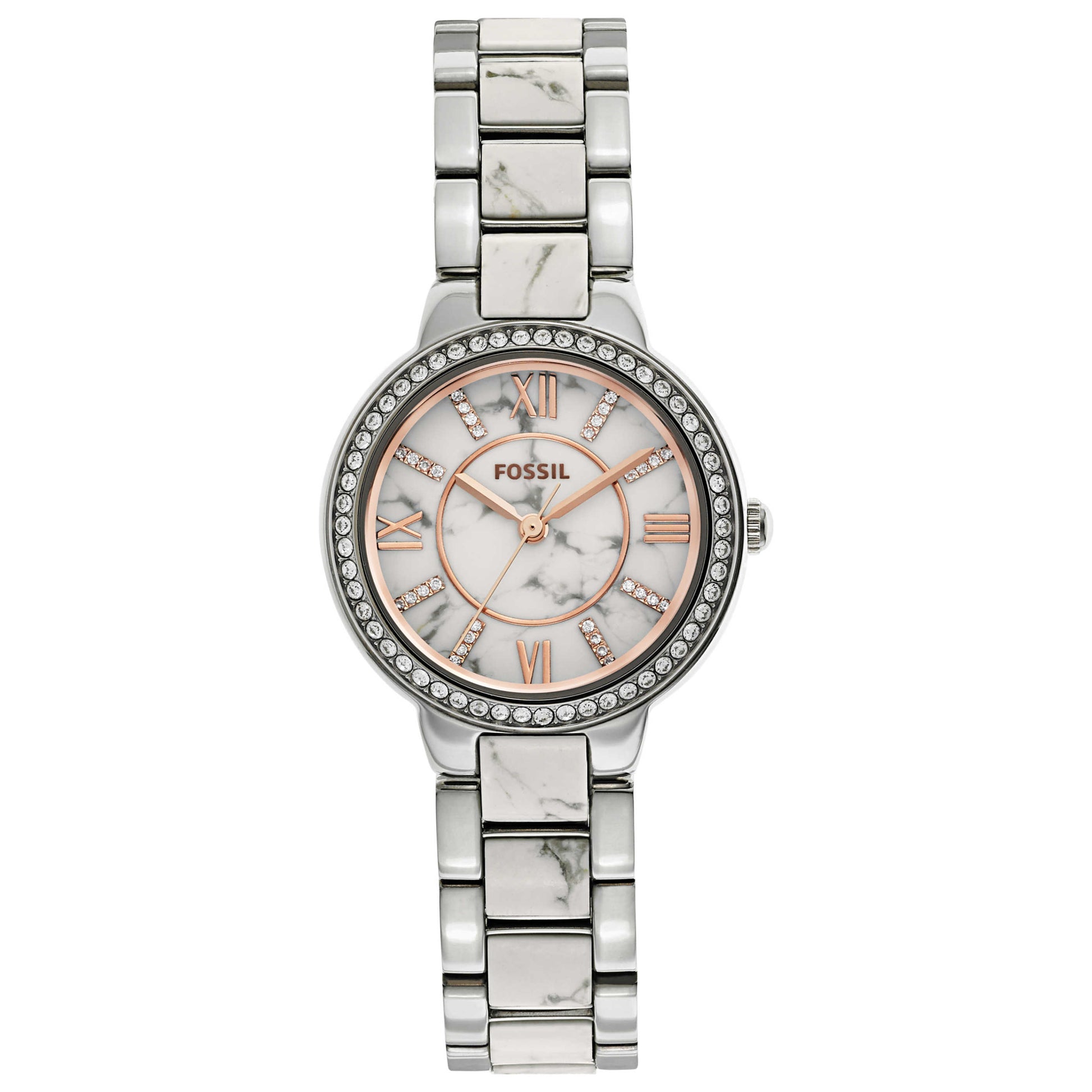 Front view of Fossil Virginia Women's Japanese Quartz (Battery-Powered) Watch ES3962