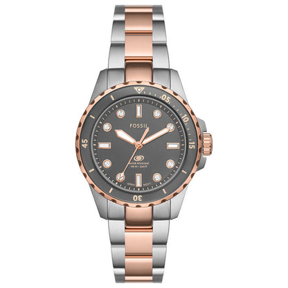 Front view of Fossil Blue Dive Women's Quartz Watch ES5348