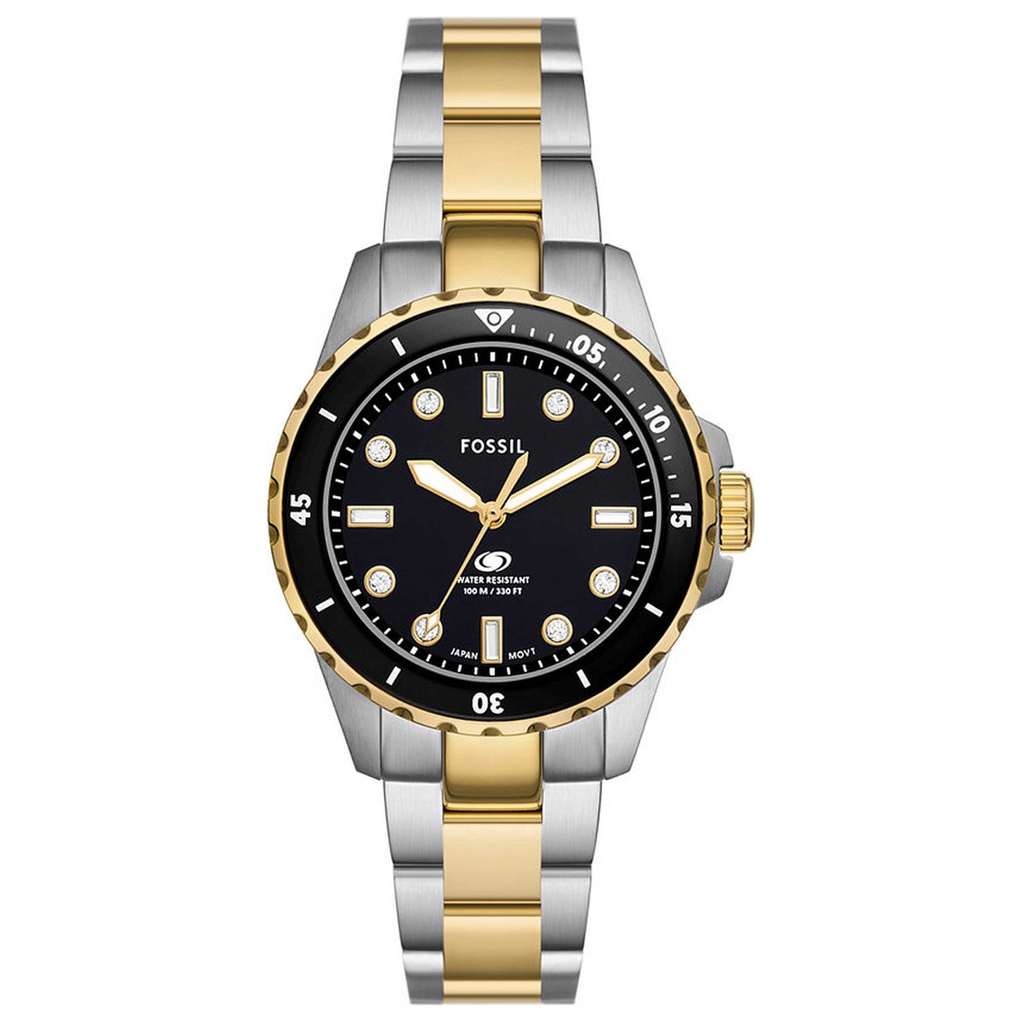 Front view of Fossil Blue Dive Women's Quartz Watch ES5349
