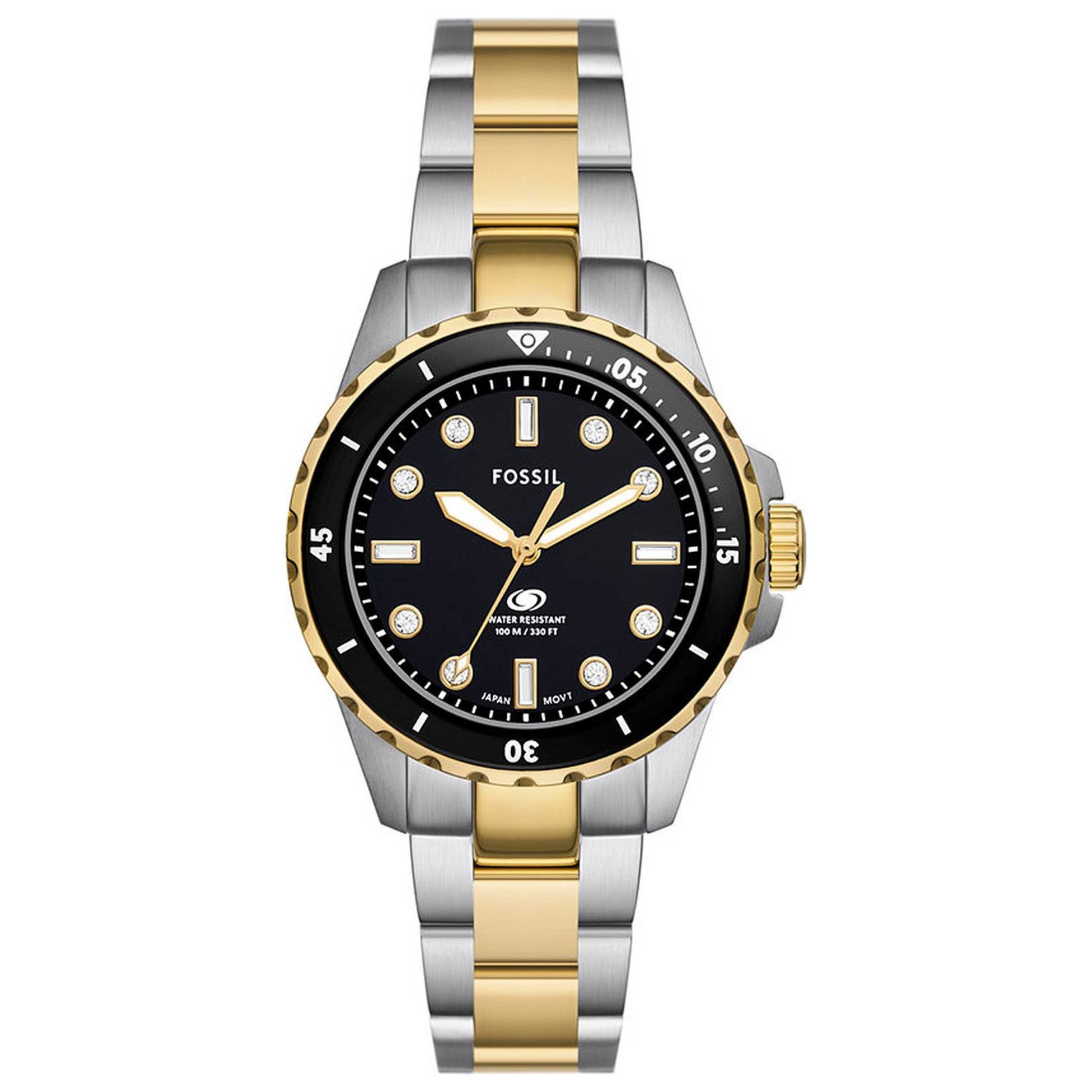 Front view of Fossil Blue Dive Women's Quartz Watch ES5349