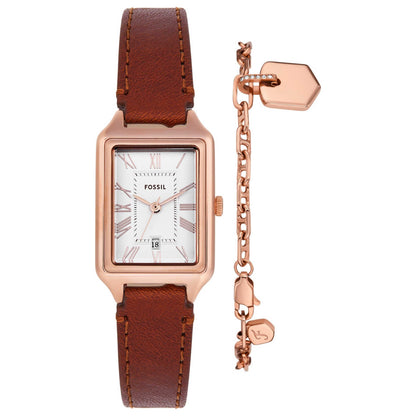 Front view of Fossil Raquel Women's Quartz Watch ES5377SET