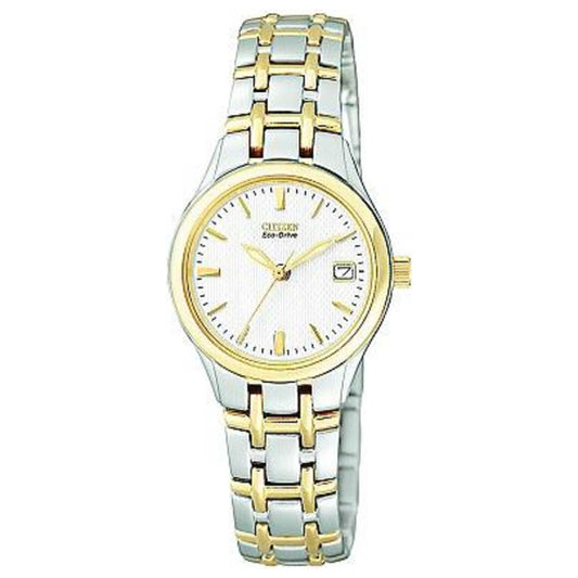 Front view of Citizen Silhouette Women's Solar Powered Quartz Eco-Drive Watch EW1264-50A