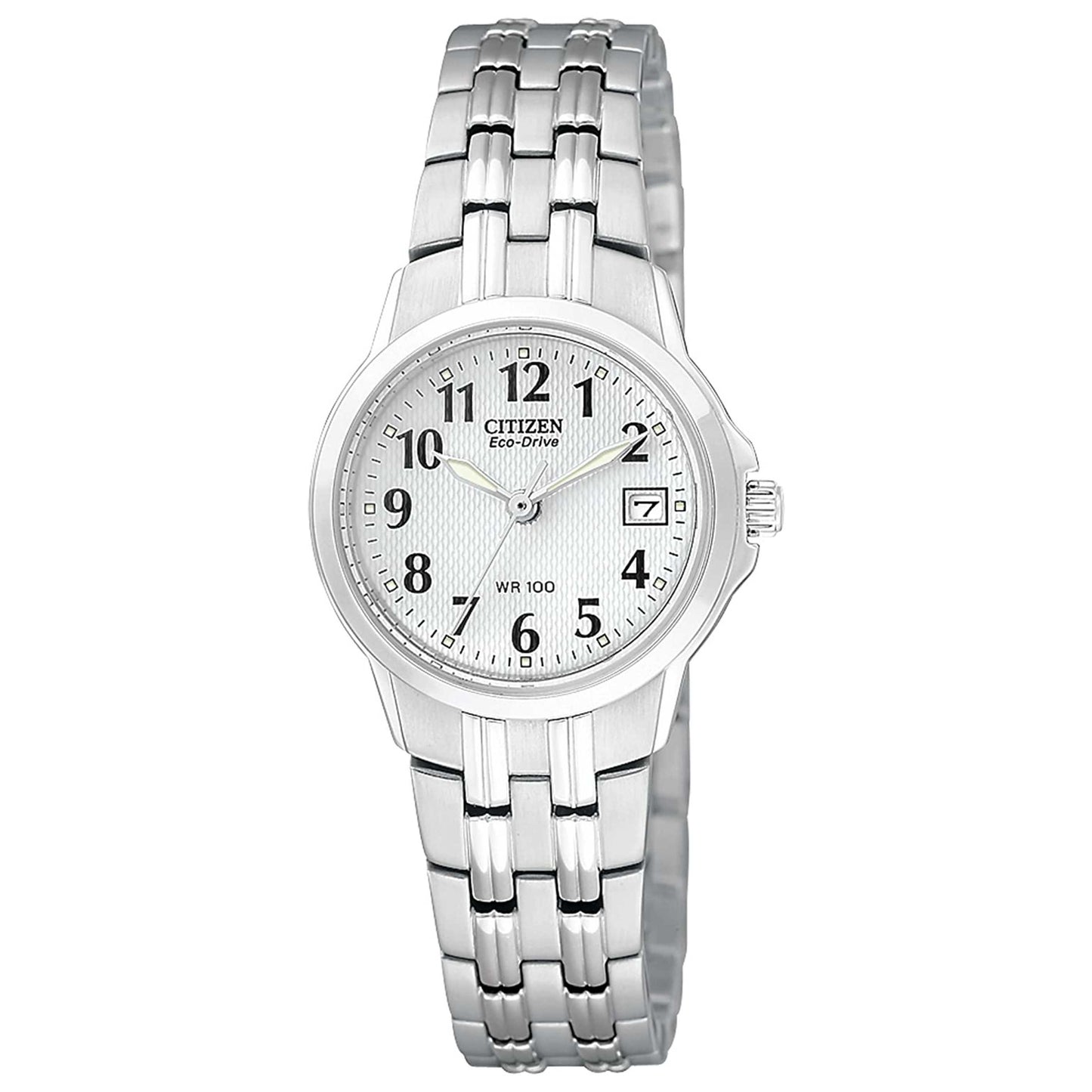 Front view of Citizen Silhouette Women's Solar Powered Quartz Eco-Drive Watch EW1540-54A