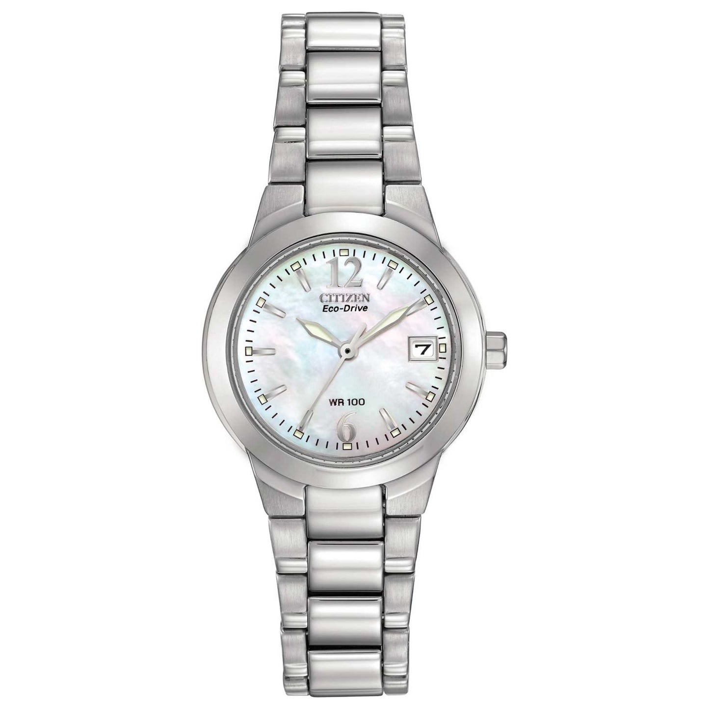 Front view of Citizen Silhouette Women's Solar Powered Quartz Eco-Drive Watch EW1670-59D