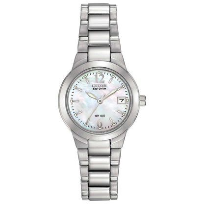 Front view of Citizen Silhouette Women's Solar Powered Quartz Eco-Drive Watch EW1670-59D