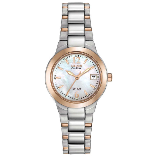 Front view of Citizen Eco-Drive Women's Solar Powered Quartz Eco-Drive Watch EW1676-52D
