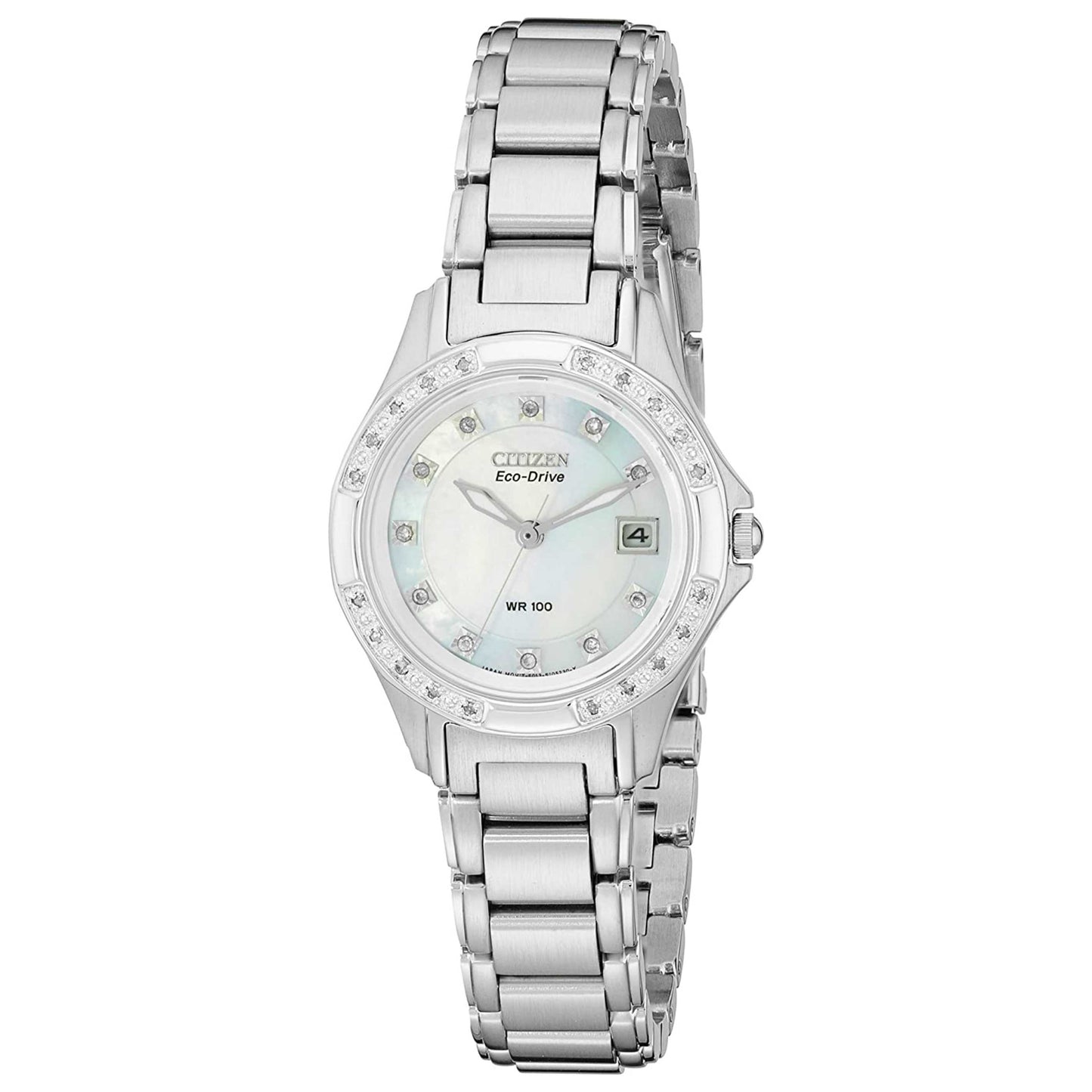 Front view of Citizen Silhouette Women's Solar Powered Quartz Eco-Drive Watch EW2130-51D