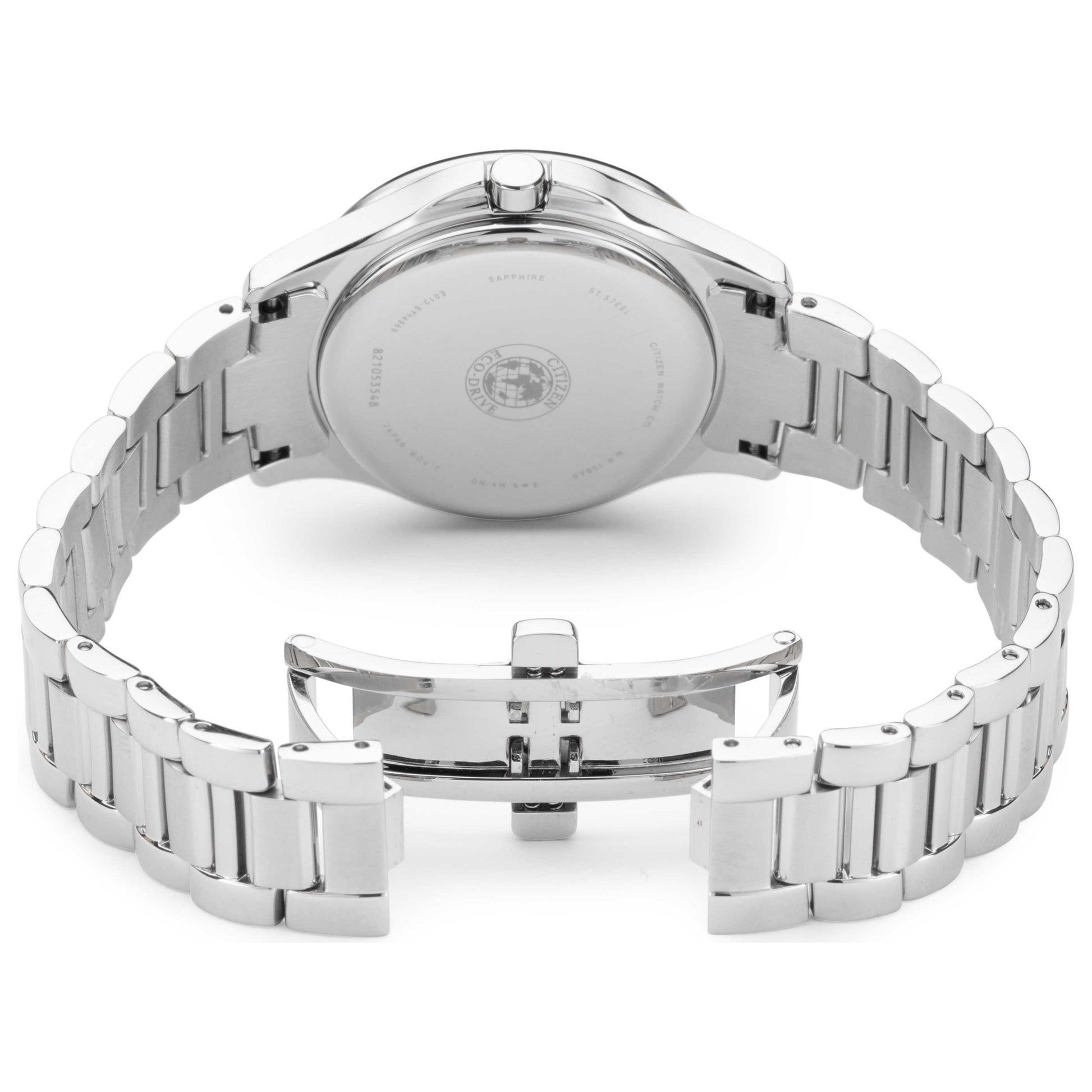 Back view of Citizen Elektra Women's Solar Powered Quartz Eco-Drive Watch EW2510-50D