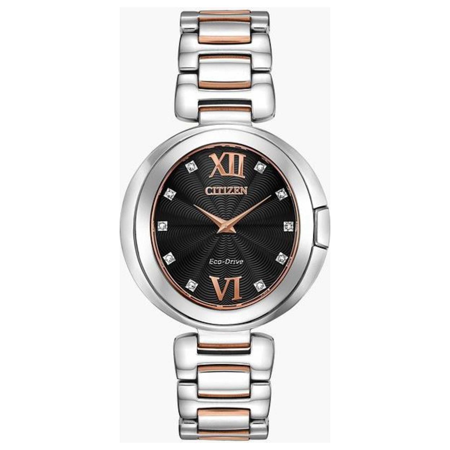 Front view of Citizen Capella Women's Solar Powered Quartz Eco-Drive Watch EX1516-52E