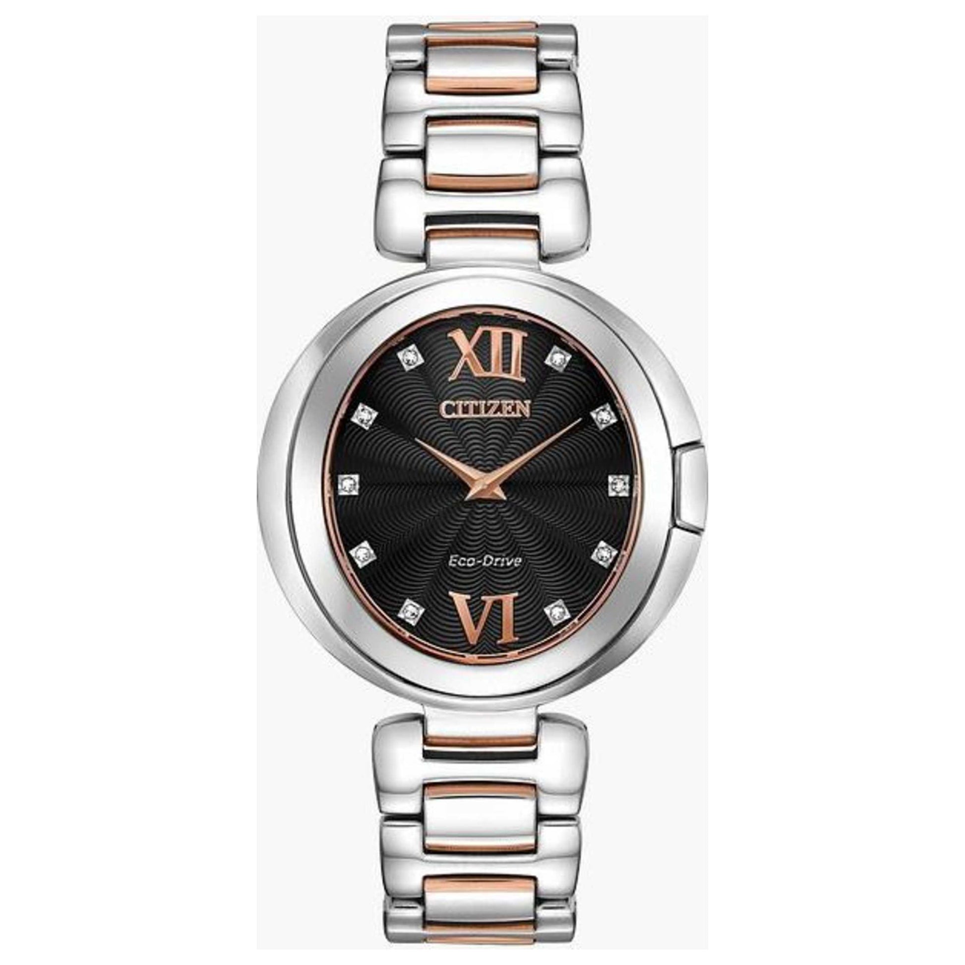 Front view of Citizen Capella Women's Solar Powered Quartz Eco-Drive Watch EX1516-52E