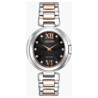 Front view of Citizen Capella Women's Solar Powered Quartz Eco-Drive Watch EX1516-52E