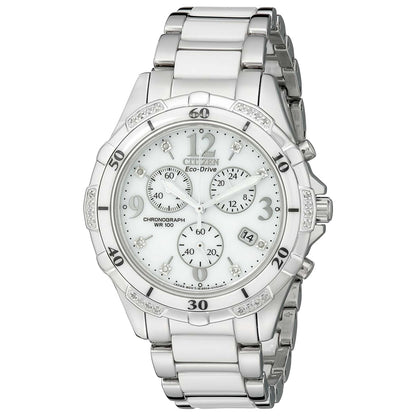 Front view of Citizen Chandler Women's Solar Powered Quartz Eco-Drive Watch FB1230-50A
