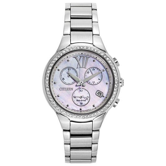 Front view of Citizen Eco-Drive Women's Solar Powered Quartz Eco-Drive Watch FB1321-56A