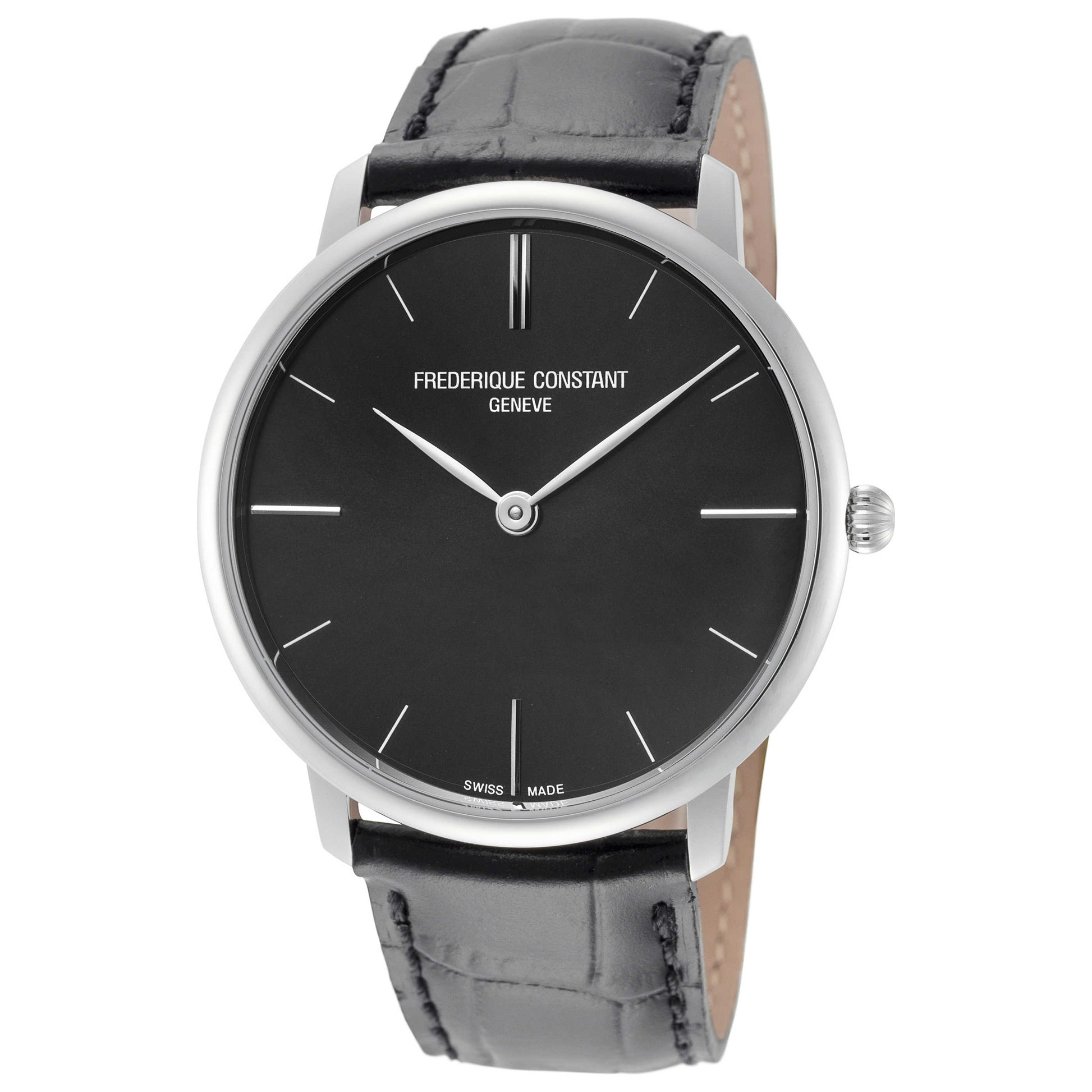Front view of Frederique Constant Slimline Men's Swiss Quartz (Battery-Powered) Watch FC-200G5S36