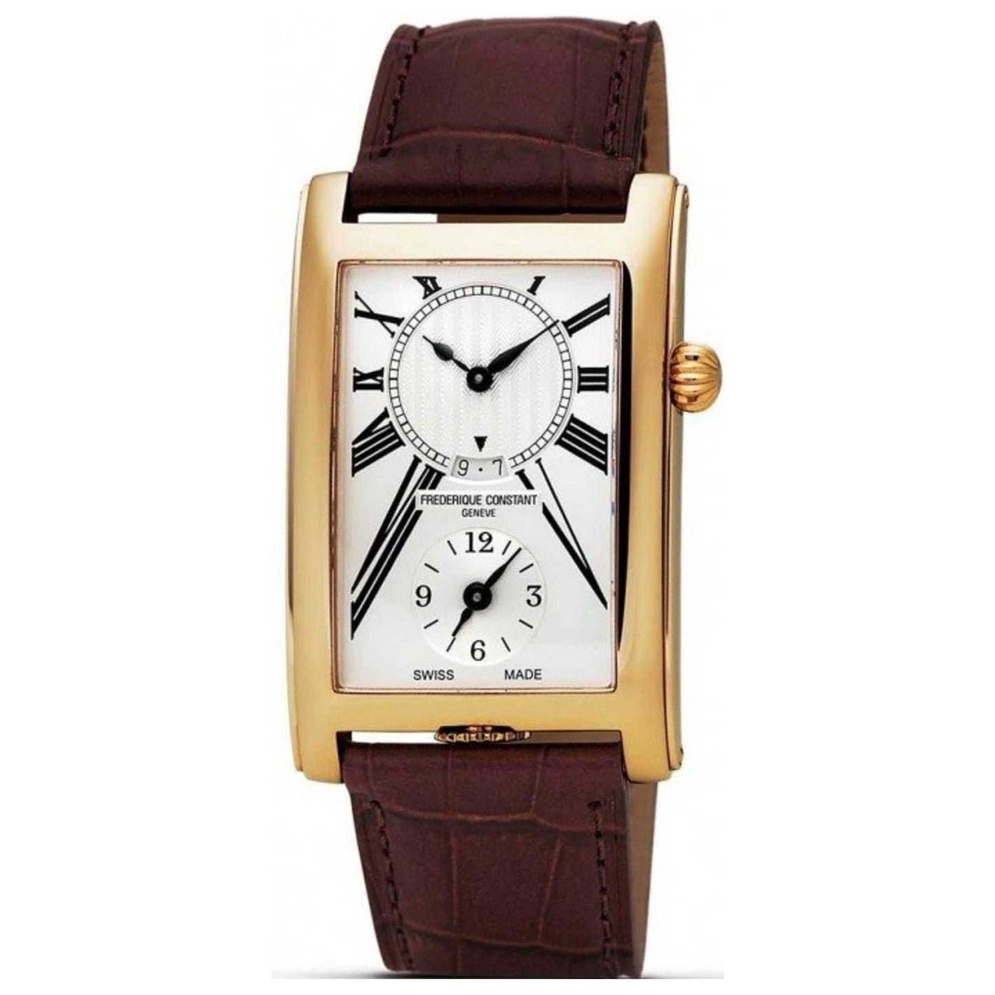 Front view of Frederique Constant Carree Men's Quartz Watch FC-205MS4C25