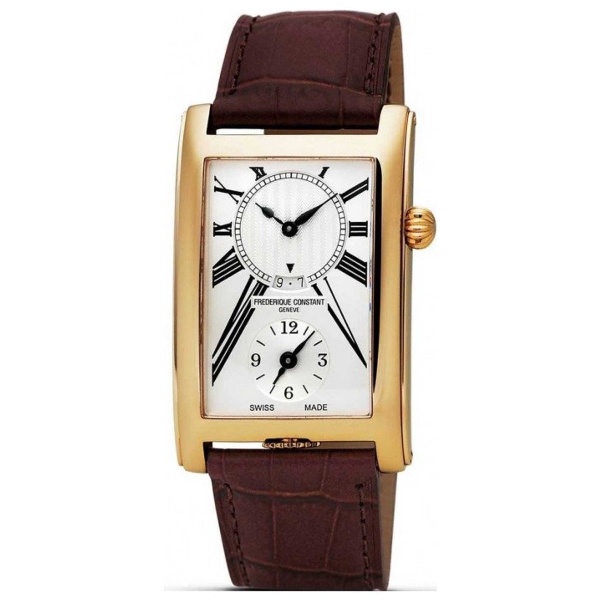 Front view of Frederique Constant Carree Men's Quartz Watch FC-205MS4C25