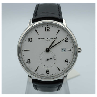 Front view of Frederique Constant Slimline Men's Swiss Quartz (Battery-Powered) Watch FC-245SA5S6-SD