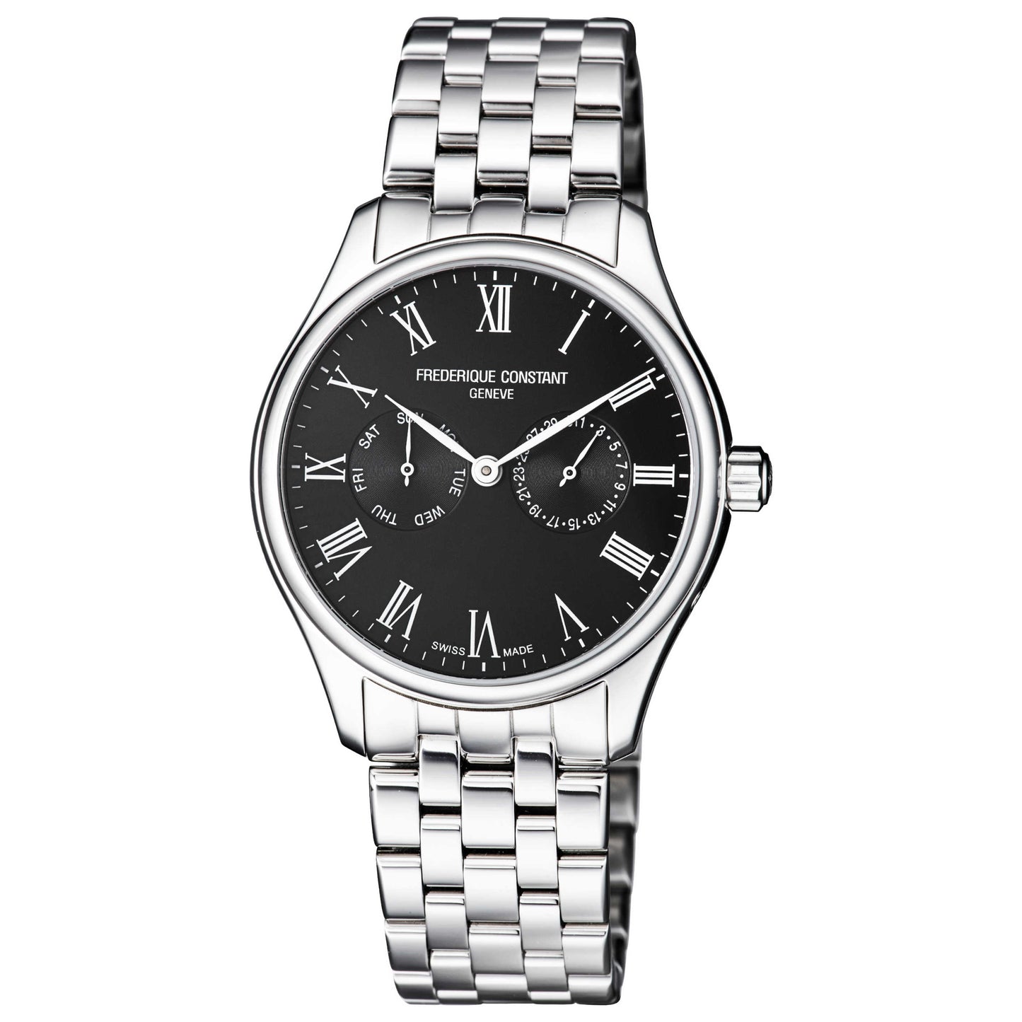 Front view of Frederique Constant Classics Date and Day Men's Quartz Watch FC-259BR5B6B