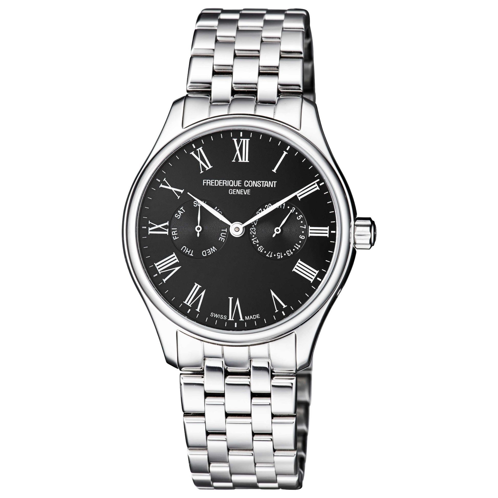 Front view of Frederique Constant Classics Date and Day Men's Quartz Watch FC-259BR5B6B