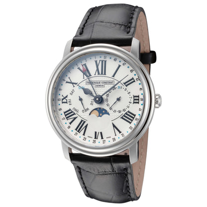 Front view of Frederique Constant Classics Business Timer Men's Quartz Watch FC-270M4P6