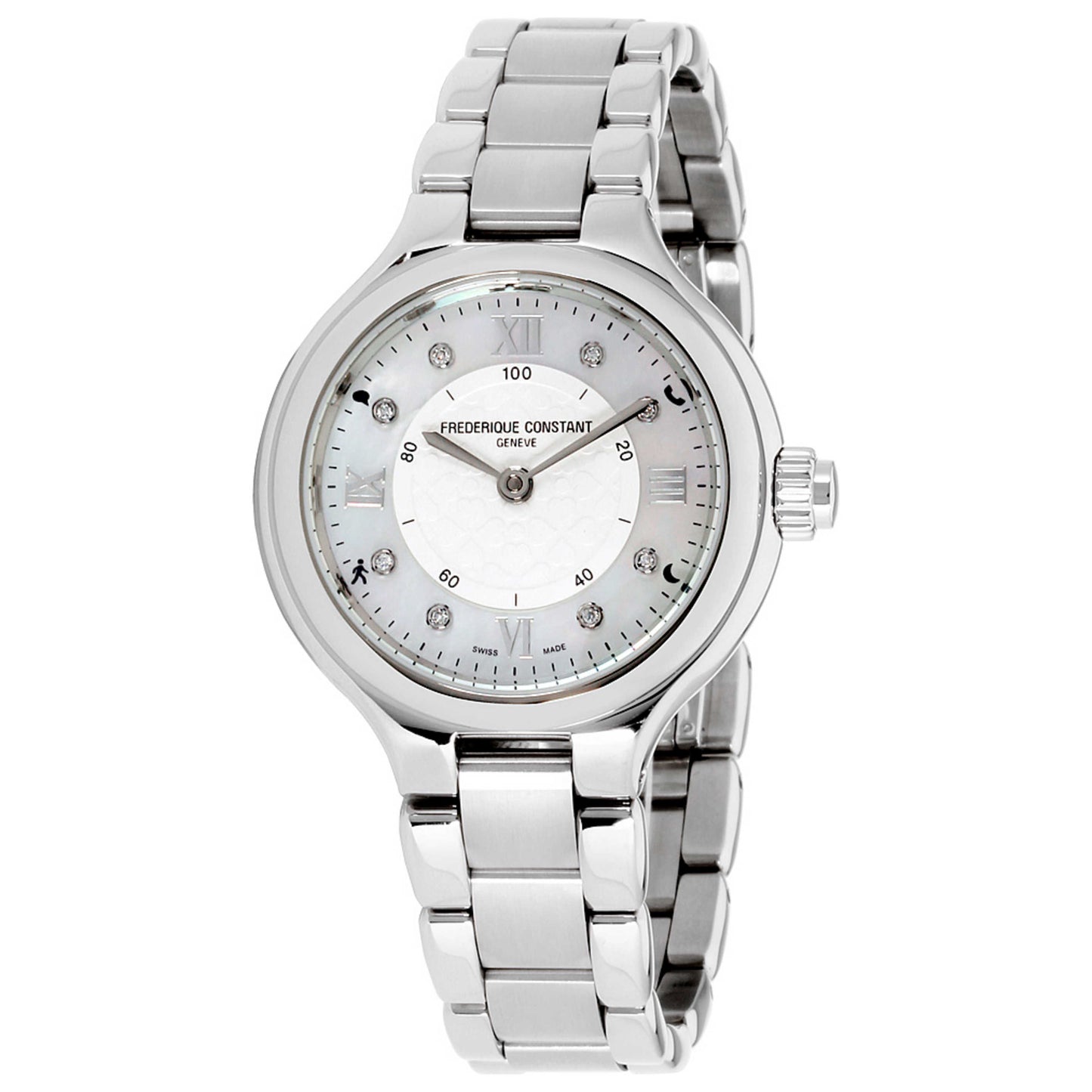 Front view of Frederique Constant Horological Smartwatch Women's Quartz Smartwatch FC-281WHD3ER6B
