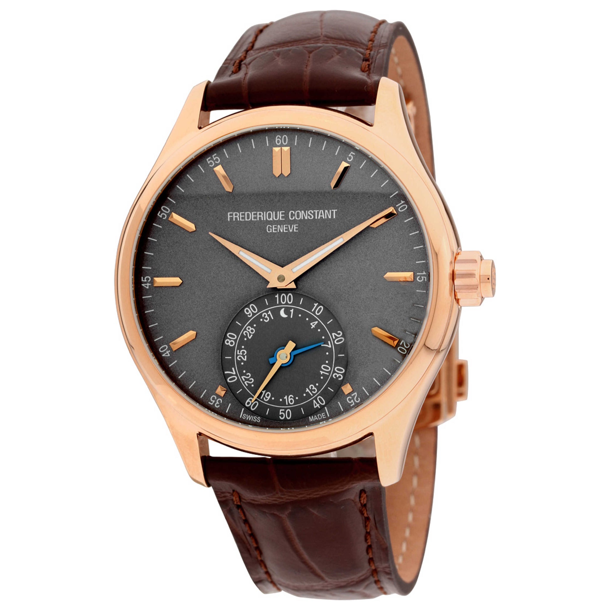 Front view of Frederique Constant Horological Smartwatch Men's Quartz Smartwatch FC-285LGS5B4