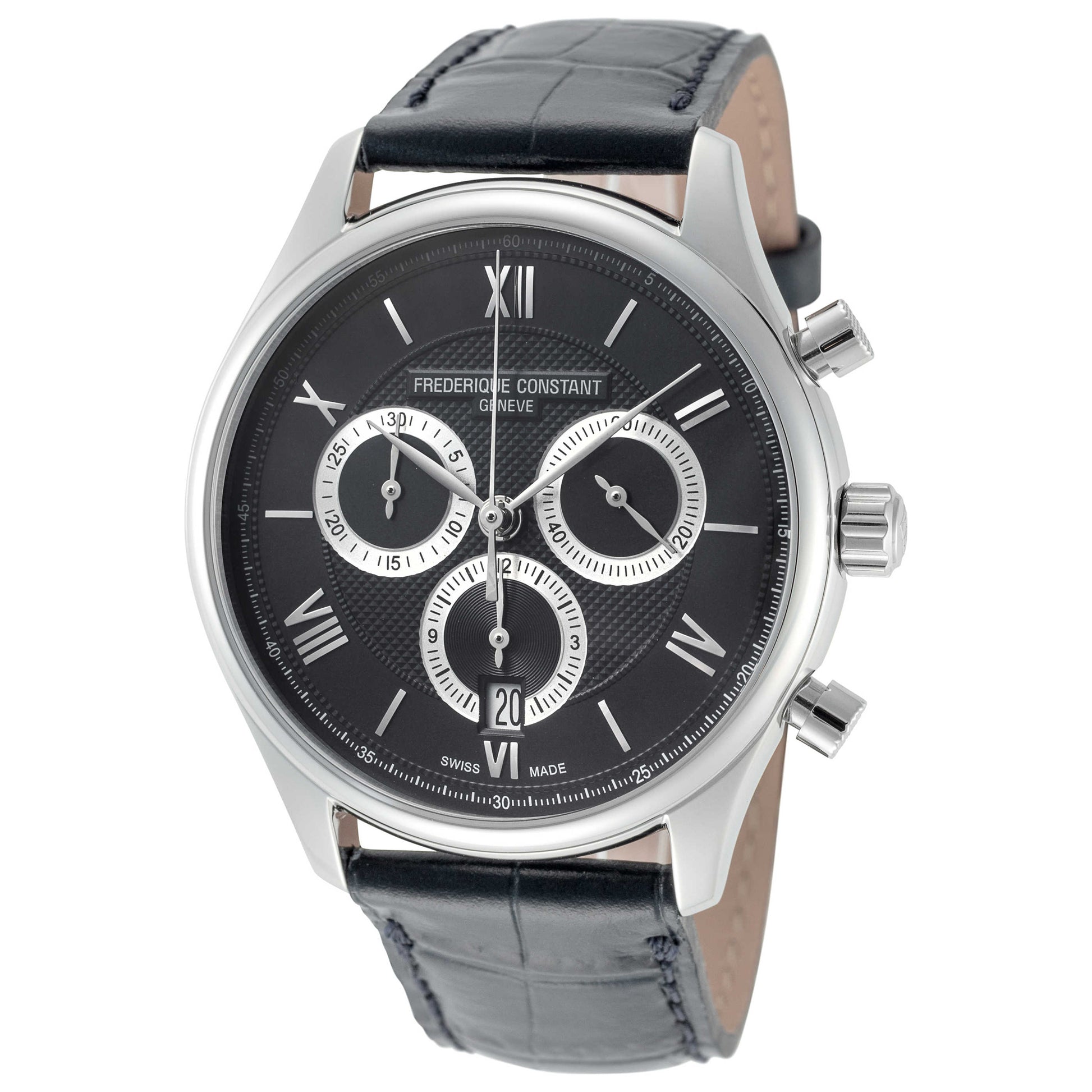 Front view of Frederique Constant Classics Men's Swiss Quartz (Battery-Powered) Watch FC-292MNS5B6