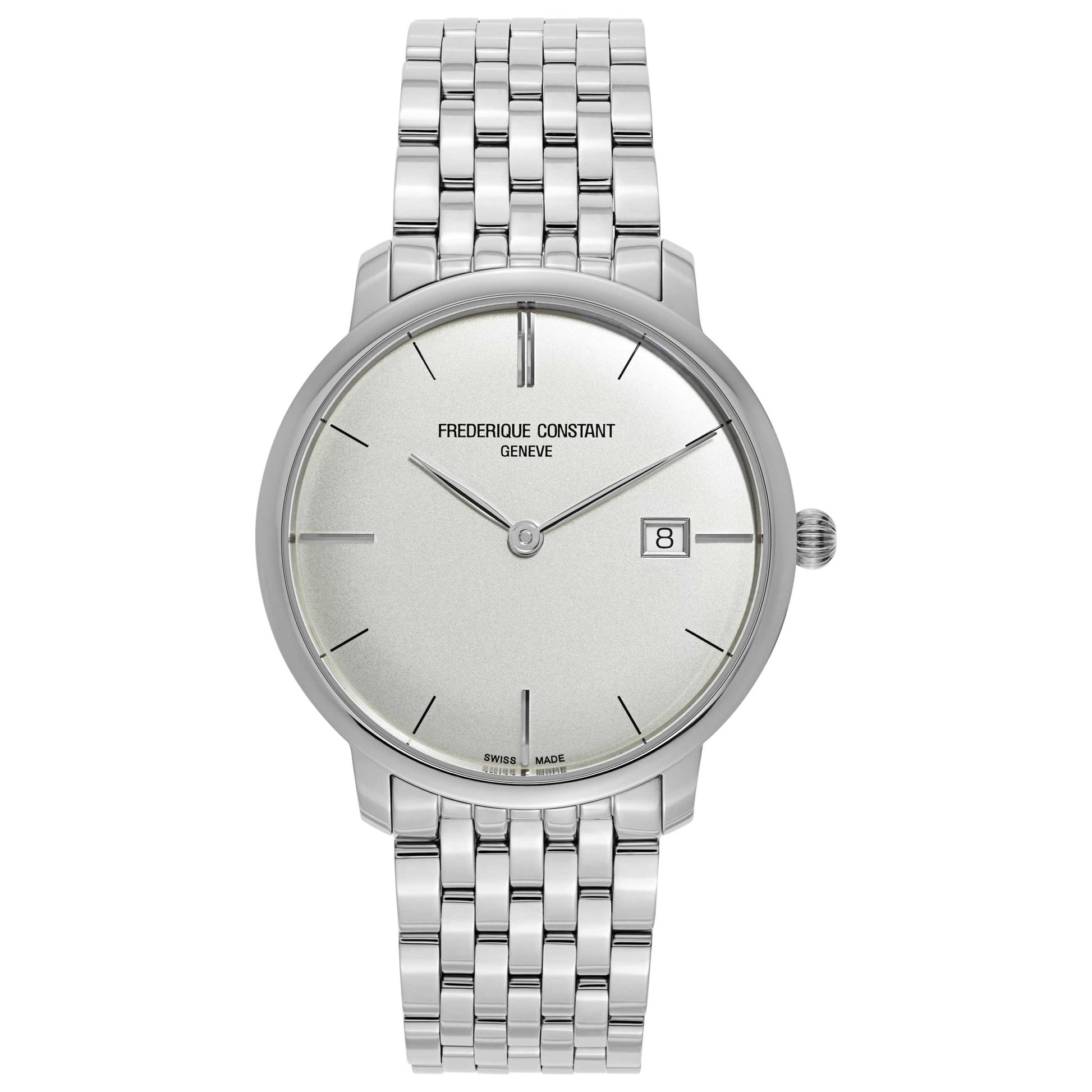 Front view of Frederique Constant Slimline Men's Automatic Watch FC-306S4S6B2