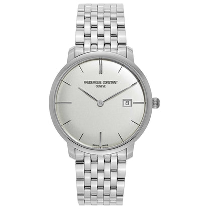 Front view of Frederique Constant Slimline Men's Automatic Watch FC-306S4S6B2