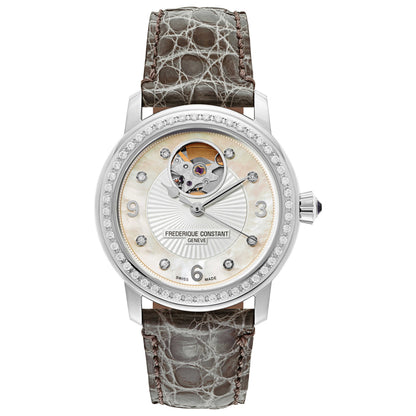Front view of Frederique Constant Heart Beat Women's Automatic Watch FC-310HBAD2PD6