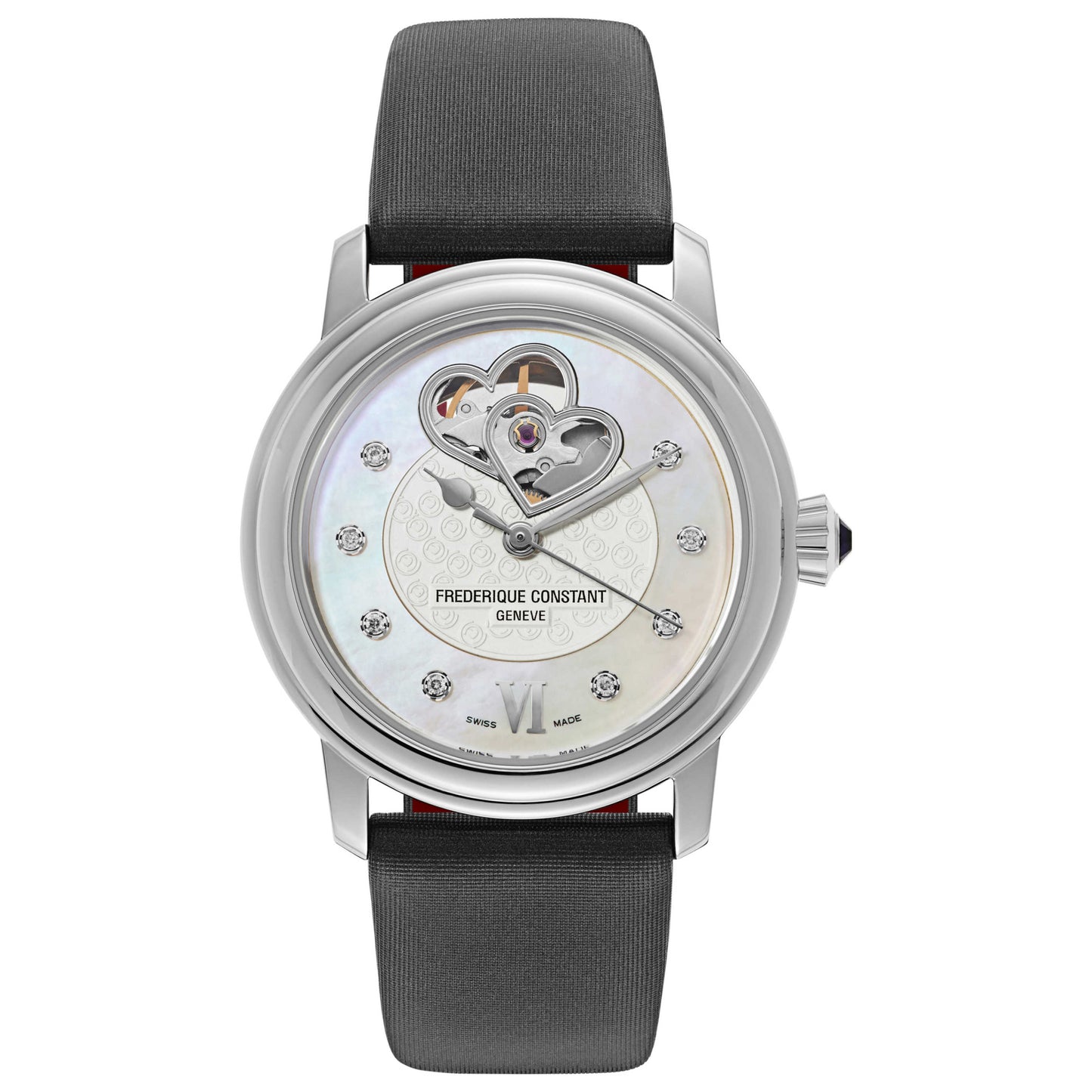 Front view of Frederique Constant World Heart Federation Women's Automatic Watch FC-310WHF2P6