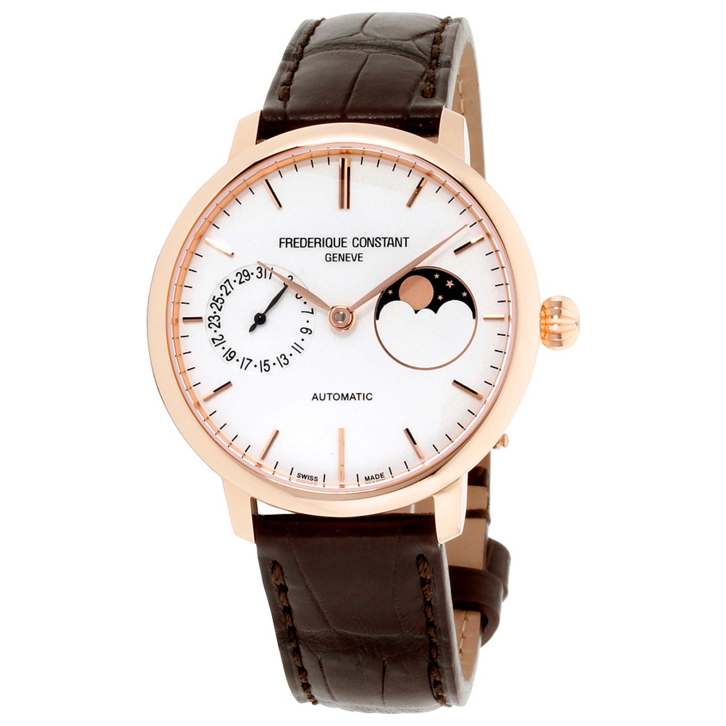 Front view of Frederique Constant Slimline Men's Automatic Watch FC-702V3S4