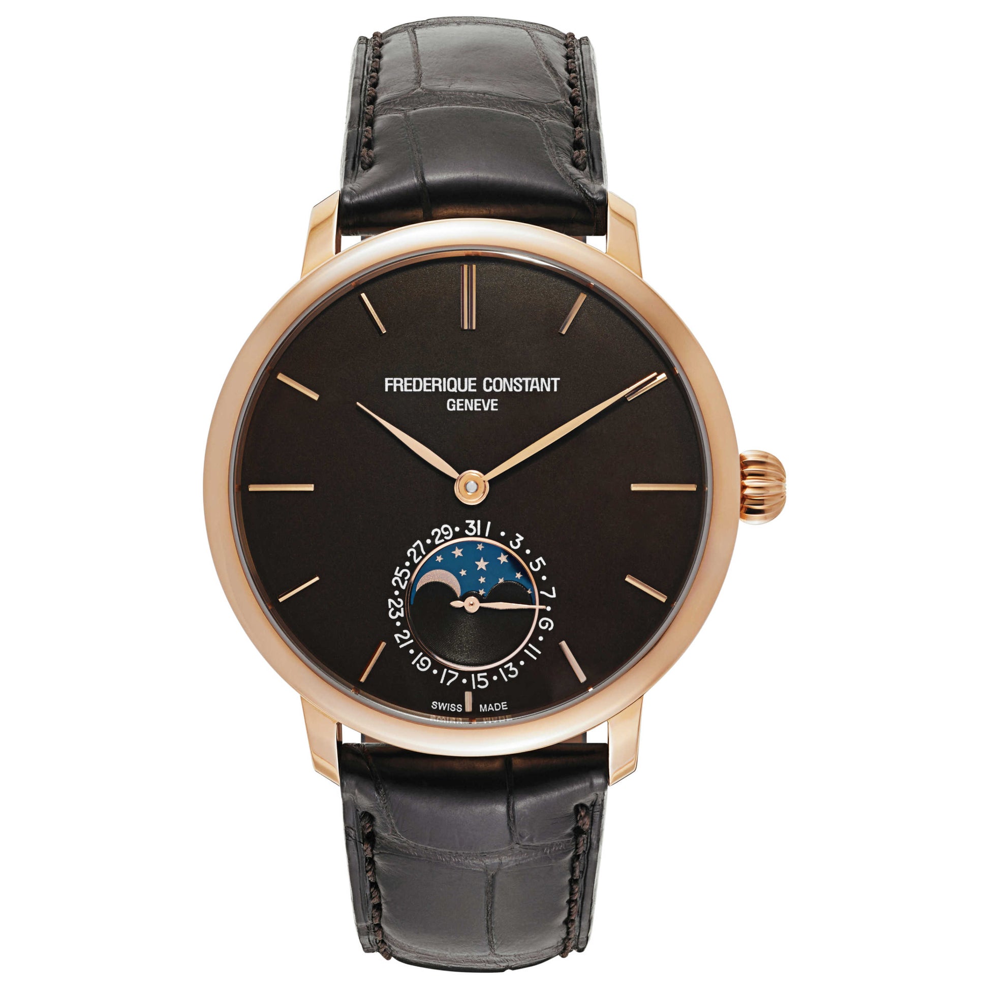 Front view of Frederique Constant Slimline Men's Automatic Watch FC-705C4S9